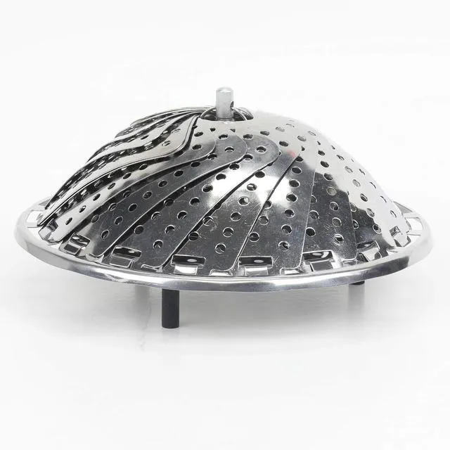 Alt view image 6 of 7 - Chef Craft Classic Steamer Basket, 6in Diameter 9.5in Expanded, Stainless Steel