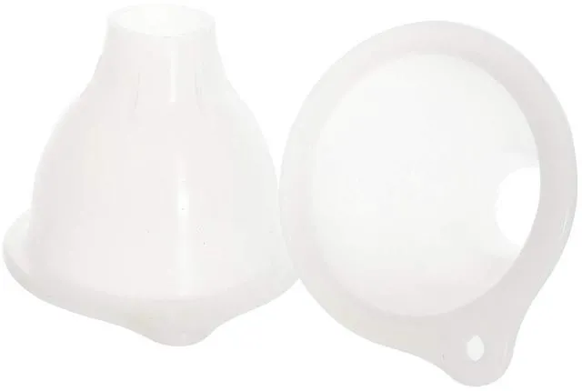 Main image of Impresa Silicone Wide Mouth Funnel for Thick Liquids, BPA-Free, Dishwasher Safe, Multipurpose, Clear White, 3.25" Opening, 1.25" Stem