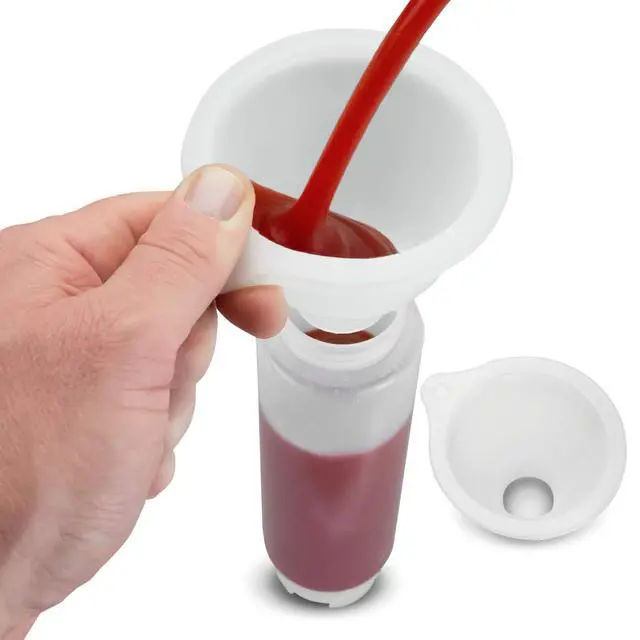 Alt view image 2 of 6 - Impresa Silicone Wide Mouth Funnel for Thick Liquids, BPA-Free, Dishwasher Safe, Multipurpose, Clear White, 3.25" Opening, 1.25" Stem