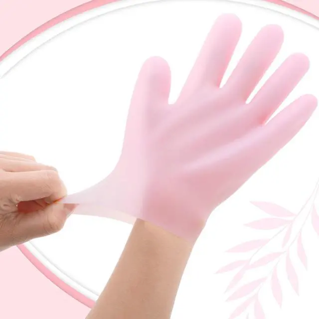 Alt view image 6 of 7 - Sibba 2 Pairs Silicone Moisturizing Gel Gloves for Hand Care, Anti Slip Aloe Lotion, Repair Dry Hands, Calluses, Cracked Heels, Soften Rough Skin