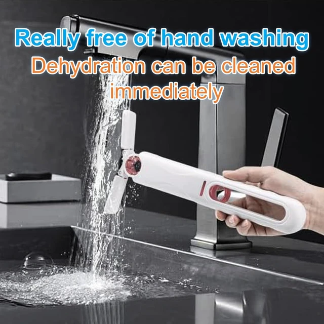 Alt view image 2 of 6 - ANISKEBBR Compact Handheld Wet/Dry Multi-Purpose Mini Sponge Cleaning Mop, 2 Sponge Heads