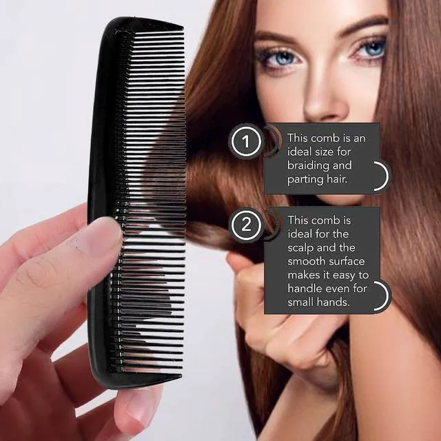 Alt view image 4 of 7 - Soft 'N Style Hair Care 4-Pack Comb, Not Breakable, Men's Fine Tooth Comb