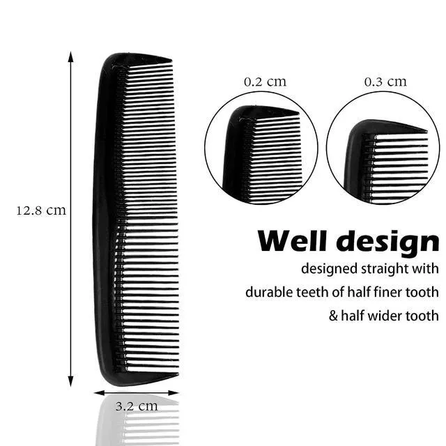 Alt view image 2 of 7 - Soft 'N Style Hair Care 4-Pack Comb, Not Breakable, Men's Fine Tooth Comb