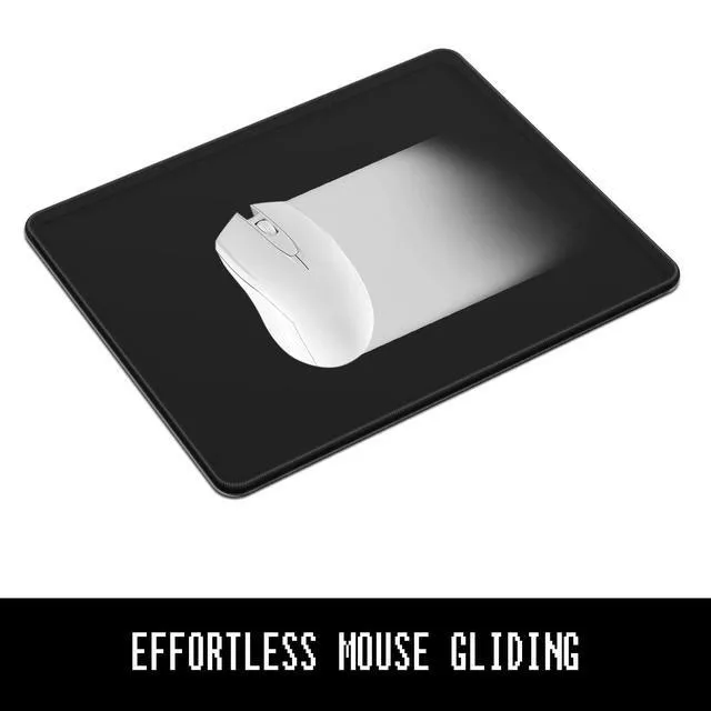 Alt view image 5 of 6 - Mouse Pad 8x10Inch 5mm Thick 30% Thicker Black Anti-Slip Rubber Stitched Edges for Gaming Office Laptop PC Modern Design Square