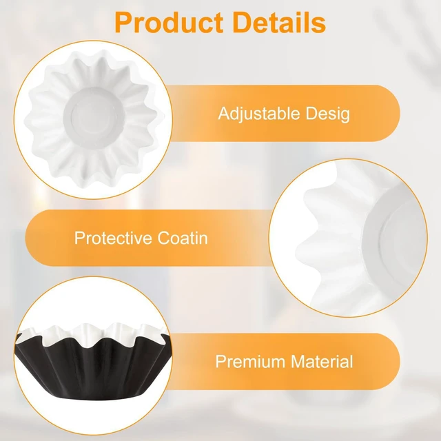 Alt view image 2 of 7 - Ninsula 70P Reusable Leakproof Wax Melt Liners for Any Wax Cubes, Plug-in Warmers, Electric Wax Melters, Wax Burner (Black)
