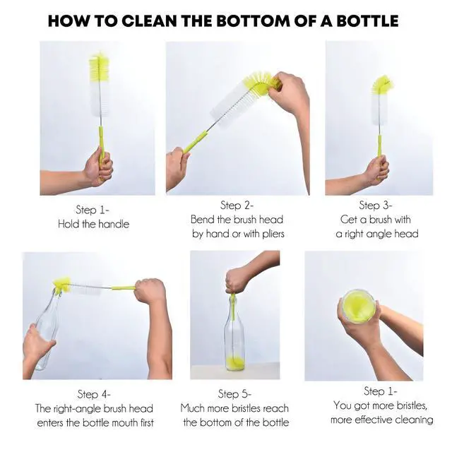 Alt view image 7 of 7 - ALINK 16Inch Bottle Brush Cleaner for Wine, Beer, Sport Water Bottles, Thermos, Glass, Hummingbird Feeder and Long Narrow Neck Bottles