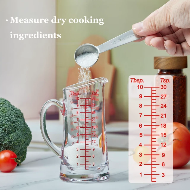 Alt view image 4 of 6 - Ackers Glass Shot Glass Measuring Cup 5oz/150mL with V-Spout and Insulated Handle