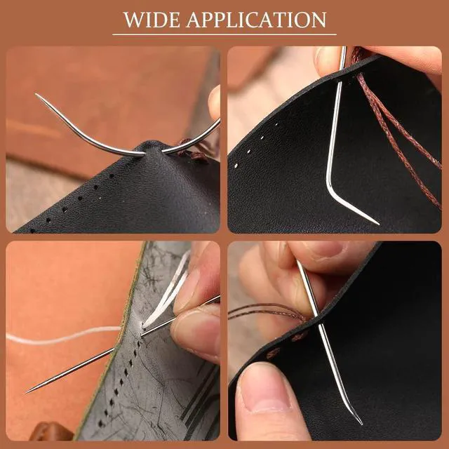 Alt view image 2 of 6 - Veroave Curved Sewing Needles, 20 PCS Upholstery Needles