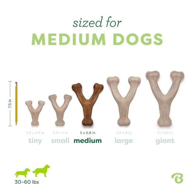 Alt view image 6 of 6 - Benebone Wishbone Dog Chew Toy Medium Real Bacon for Aggressive Chewers