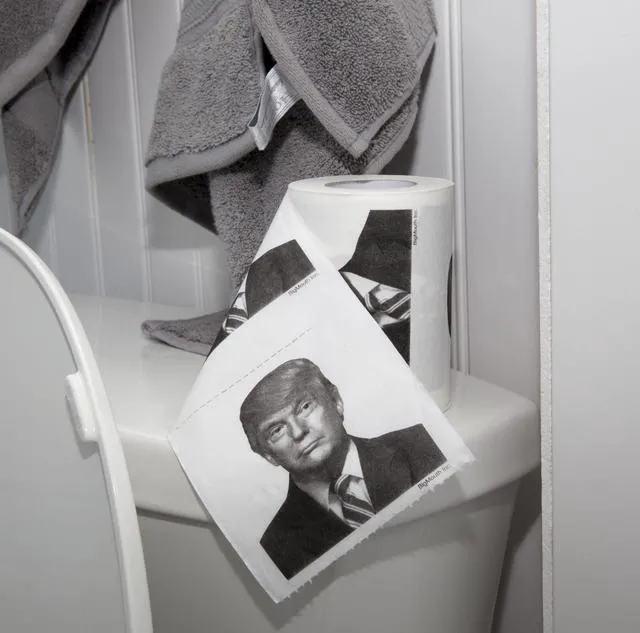 Alt view image 5 of 6 - BigMouth Inc Donald Trump Toilet Paper - Novelty Presidential Toilet Tissue with President's Face, Usable Roll, Hilarious Gag Gift