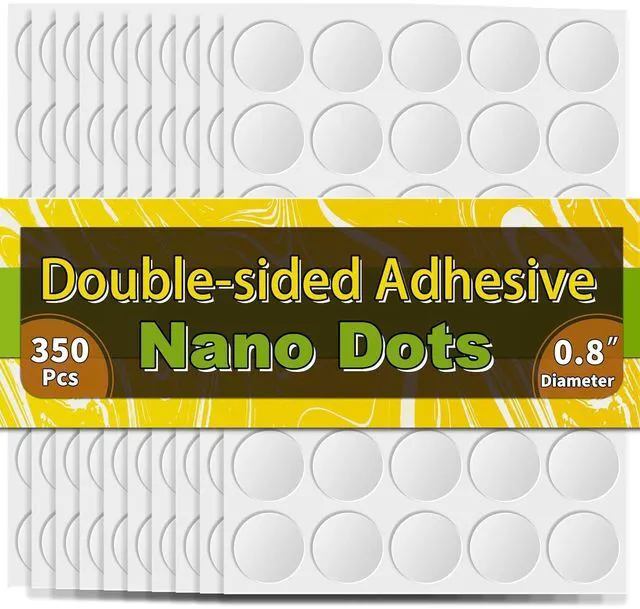 Main image of Piteno 350Pcs Double Sided Adhesive Dots, 0.8" (20mm) Clear Removable Sticky Mounting Putty, Waterproof No Trace for Poster, Picture, Festival Decoration, Museum