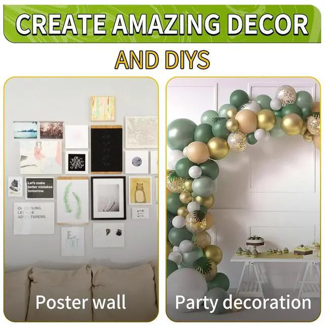Alt view image 4 of 7 - Piteno 350Pcs Double Sided Adhesive Dots, 0.8" (20mm) Clear Removable Sticky Mounting Putty, Waterproof No Trace for Poster, Picture, Festival Decoration, Museum