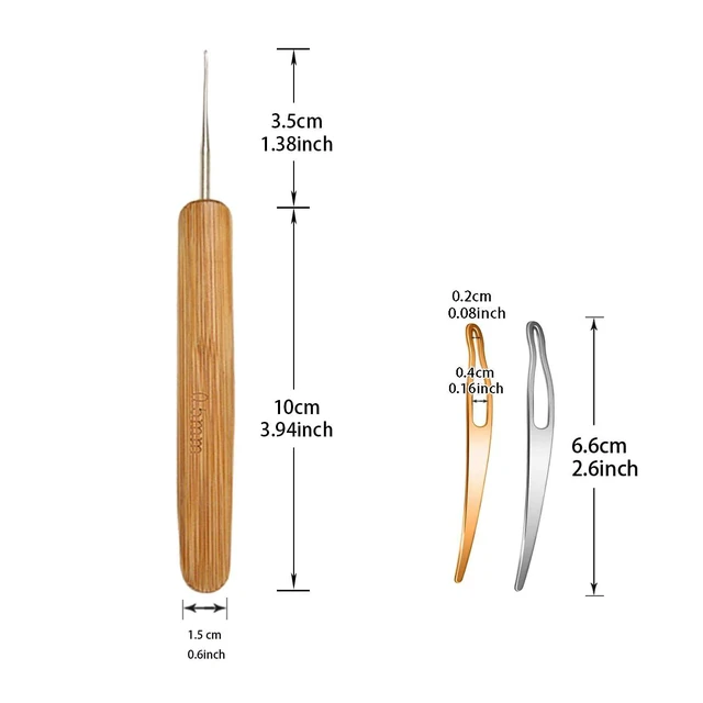 Alt view image 2 of 6 - 5 Pieces Dreadlock Crochet Hooks, Loc Needle Interlocking Tool for Braid Craft, 0.5mm
