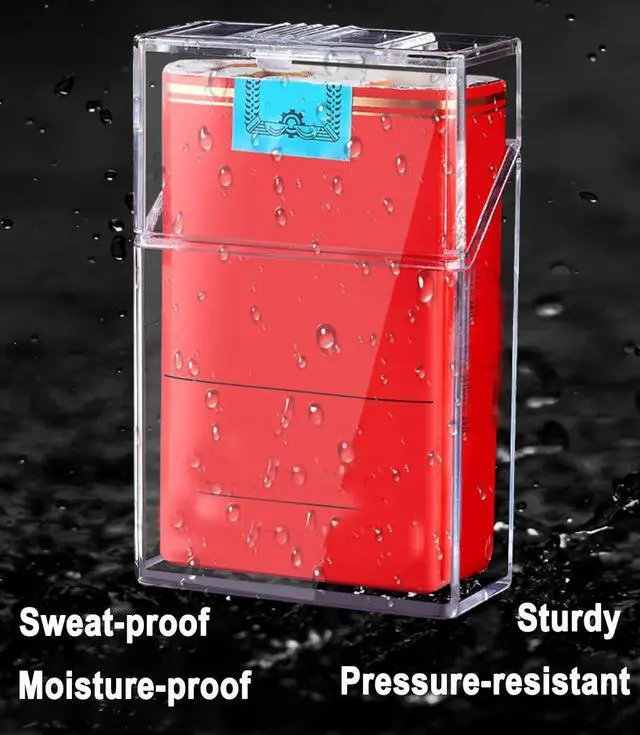 Alt view image 2 of 4 - 2 Pack Acrylic Transparent Cigarette Case, King Size 85mm, 20 Capacity, Portable Display Box for Men Women Home Office, Clear
