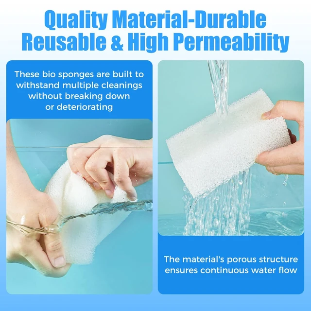 Alt view image 4 of 7 - AQUANEAT 6-Pack Replacement Filter Sponge Pads for AquaClear 70, Aquarium Foam Insert Fish Tank Filter Media
