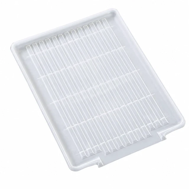 Main image of Large Clear Plastic Dish Drying Drain Board, Kitchen Sink Dish Drainer Tray for Countertop, Plates, Utensils and Kitchen Organization