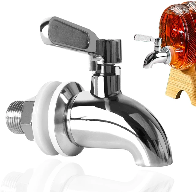 Main image of Stainless Steel Food Grade Beverage Dispenser Spigot Replacement Parts, Silver 1PCS