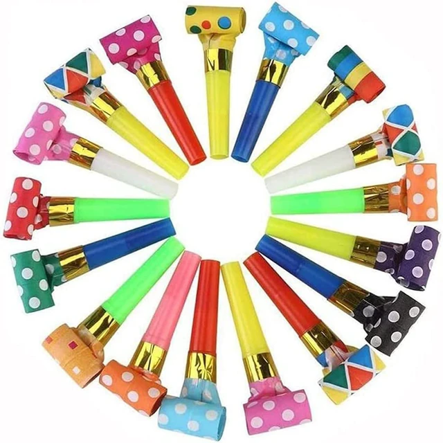 Main image of 25 PCS Party Blower Blowouts Noisemakers Funny Colorful Birthday New Years Blow Horns Whistles Favors