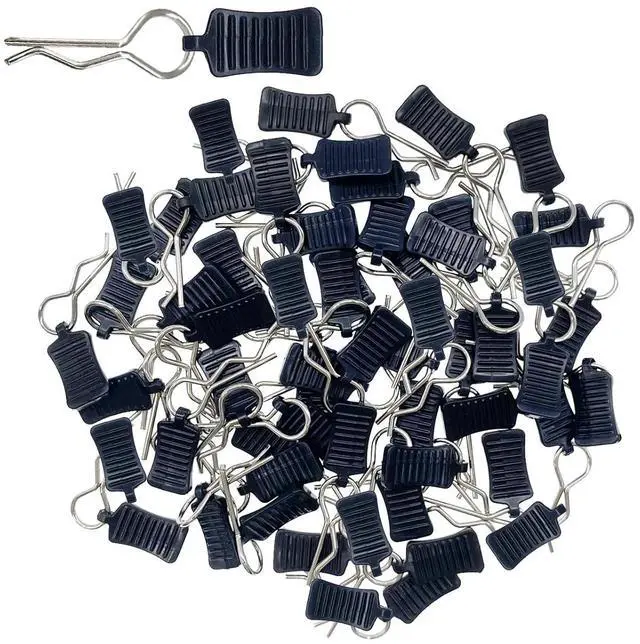 Main image of 50pcs RC Body Clips with Pull Tabs 1.2mm Silver for 1/8 1/10 1/12 Scale Traxxas Redcat Axial Arrma HSP HPI Himoto Tamiya RC Car Truck Buggy