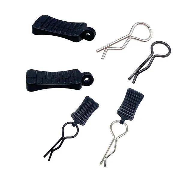 Alt view image 4 of 5 - 50pcs RC Body Clips with Pull Tabs 1.2mm Silver for 1/8 1/10 1/12 Scale Traxxas Redcat Axial Arrma HSP HPI Himoto Tamiya RC Car Truck Buggy