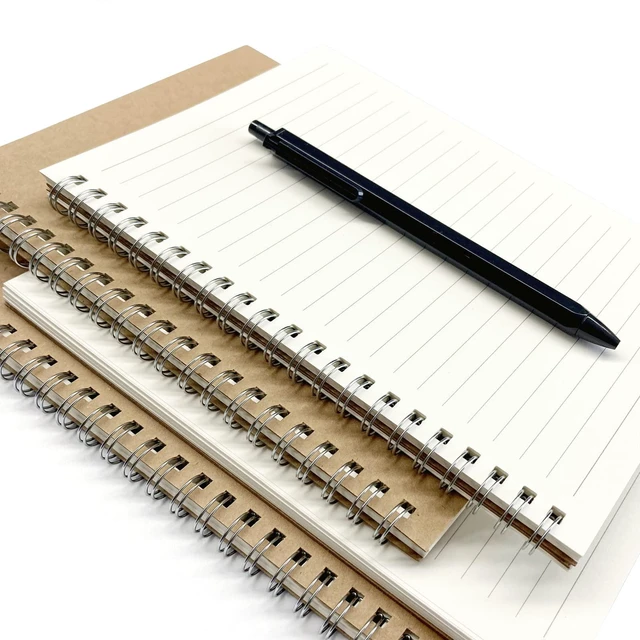 Alt view image 6 of 6 - Ykimok 2 Pack College Ruled Spiral Notebook, Soft Yellow Cover, 100 Pages (50 Sheets), 7.48 x 5.11 Inches, Memo Notepad Sketchbook for Students Office Business