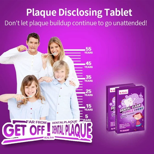Alt view image 4 of 6 - Dental Plaque Disclosing Tablets for Kids and Adults, 36 Count, Shows Plaque by Changing Color, Helps Teach Brushing Habits for Clean Teeth