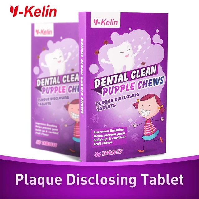 Alt view image 5 of 6 - Dental Plaque Disclosing Tablets for Kids and Adults, 36 Count, Shows Plaque by Changing Color, Helps Teach Brushing Habits for Clean Teeth