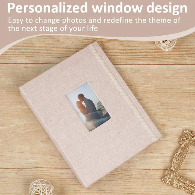 Alt view image 2 of 7 - Vivinin 2PCS Polaroid Photo Album, 2x3-Inch Pockets, 104 Pockets Hold 208 Pictures, Linen Hardcover, Off-white
