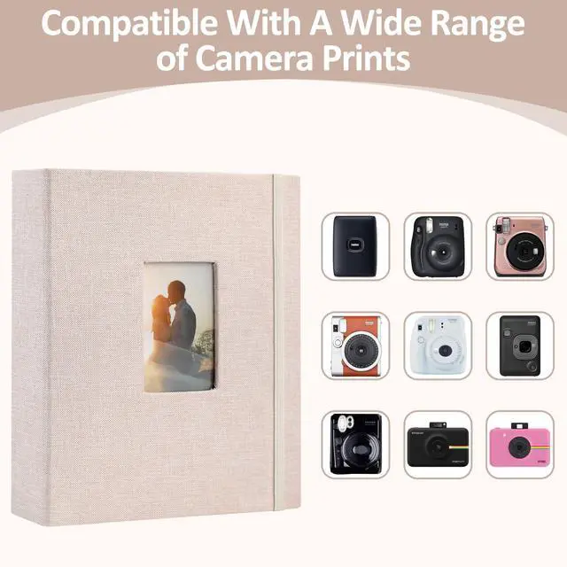 Alt view image 7 of 7 - Vivinin 2PCS Polaroid Photo Album, 2x3-Inch Pockets, 104 Pockets Hold 208 Pictures, Linen Hardcover, Off-white