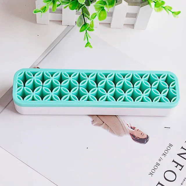 Alt view image 2 of 7 - Desktop Organizer Cosmetic Storage Box Blue
