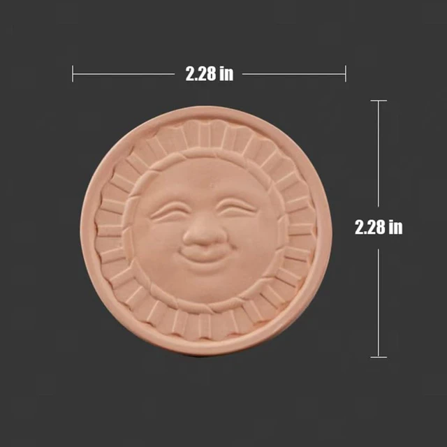 Alt view image 4 of 5 - Hot Seal 2 Pack Terracotta Sun Smiles Brown Sugar Keeper Disc for Maintaining Food Moisture in Container, Brown Sugar Bear Softener Alternative, Food-Grade Safety