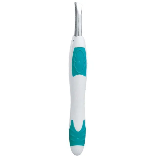 Alt view image 5 of 5 - LEADER Slant Tip Tweezers, Stainless Steel, Precision Easy Grip Non-Slip Rubber, for Eyebrows Facial Hair Splinter and Ingrown Hair Removal