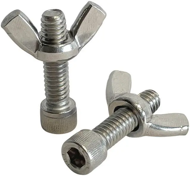 Main image of Chester's Clay Bat Pins - 100% Stainless Steel - 1 Inch - Set of 2 Bolts and 2 Wing Nuts - 2 Pack - Fits Any Standard Pottery Wheel Head and Bat