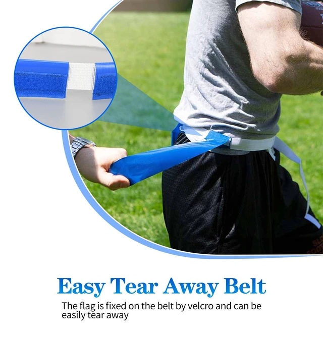 Alt view image 7 of 7 - DkOvn Easy Tear Away Flag Football Belts for Youths and Adult Players