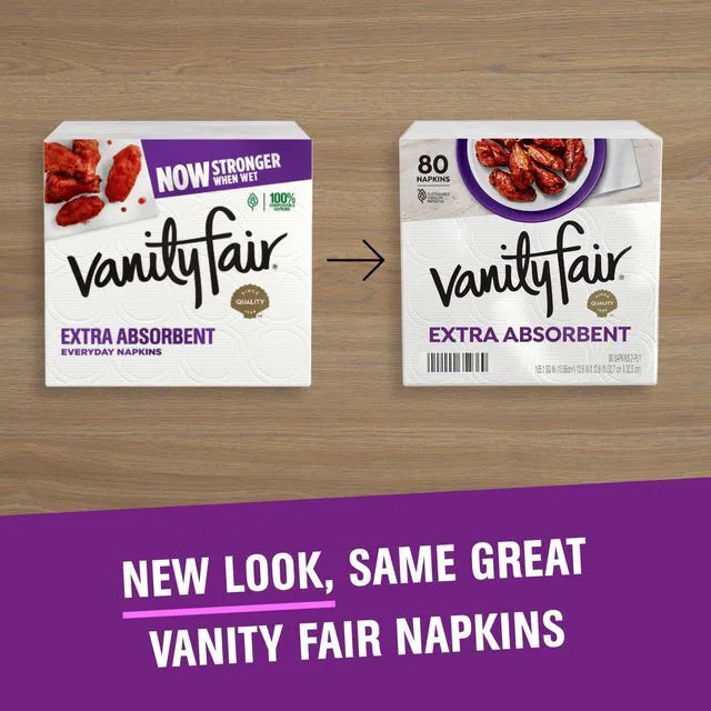 Alt view image 3 of 6 - Vanity Fair Extra Absorbent Premium Paper Napkins, 80 Count