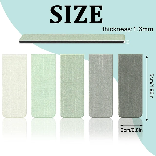 Alt view image 4 of 7 - 15 Pieces Magnetic Bookmarks (Misty, Ocean, Emerald) for Women, Men, Book Lovers, Students, Teachers Reading
