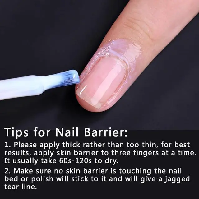 Alt view image 7 of 7 - SUTOKAKA 15ml Liquid Latex Tape Peel Off, Nail Cuticle Protection Skin Barrier Protection, for Home DIY Nail Salon