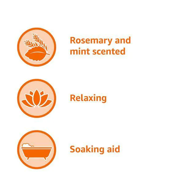 Alt view image 3 of 5 - Amazon Basics Epsom Salt Soaking Aid, Soothing Rosemary & Mint Scent, 3Pound (Pack of 1)