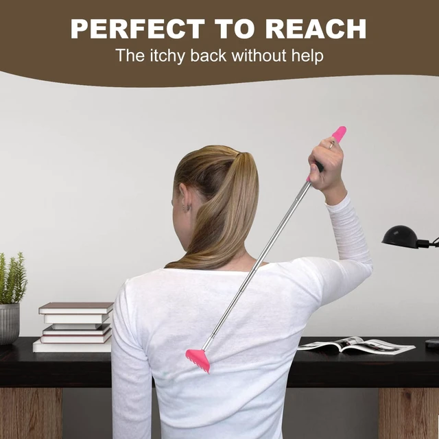 Alt view image 5 of 5 - YIMICOO 3 Pack Extendable Back Scratcher, Stainless Steel with Rubber Handles, for Adults