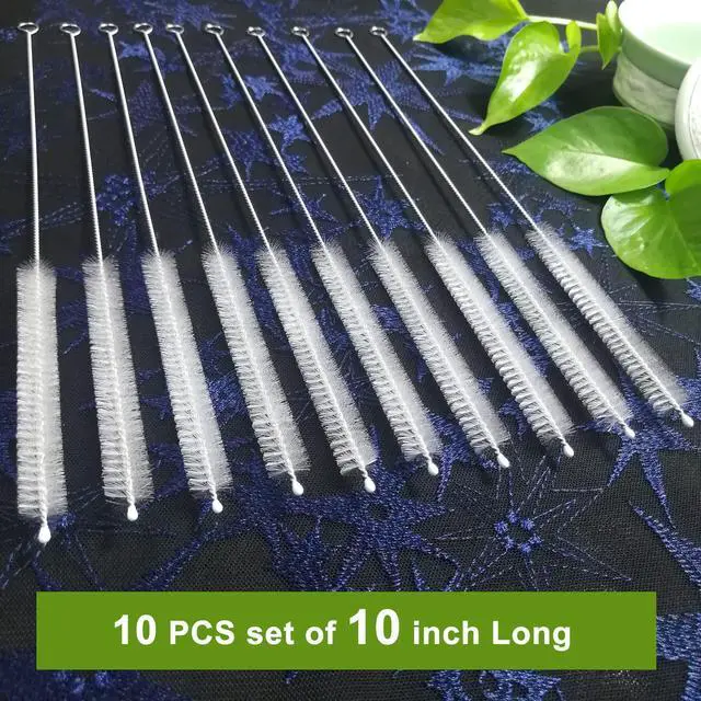 Alt view image 4 of 7 - Straw Cleaning Brush Set 10-Pack, 10-Inch Long, 10mm Diameter, Pipe Cleaners for Sippy Cup, Water Bottle, Tubes and Drinking Straws
