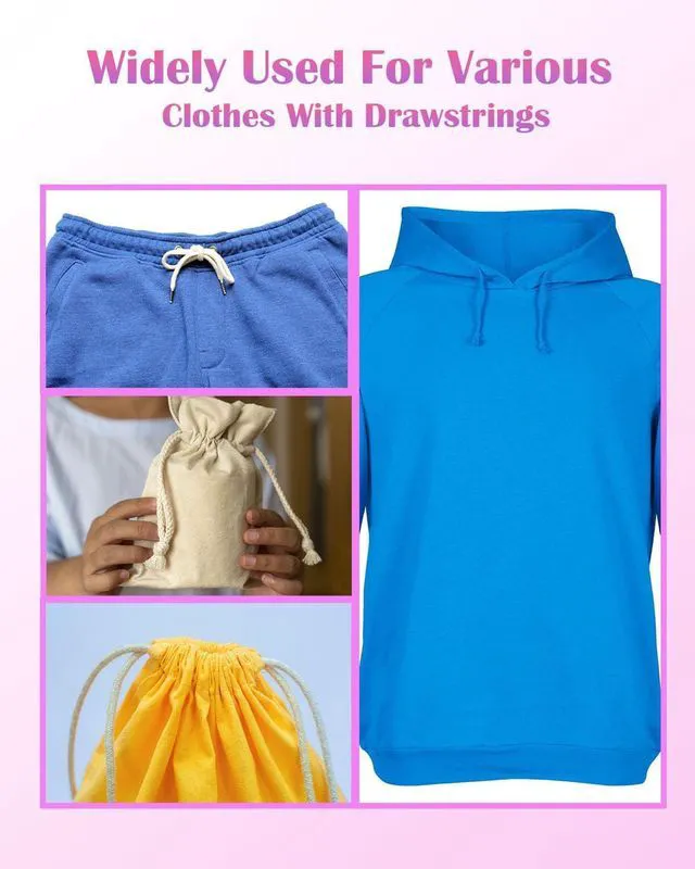 Alt view image 4 of 7 - Spring Cord Lace Threader, 4-Pack Elastic Drawstring Puller Tool for DIY Hoodie Sweatpants Shorts Jacket Coat