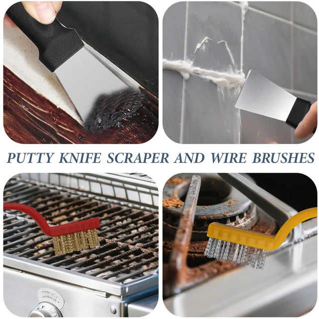 Alt view image 5 of 7 - 15-Piece Stiff Bristle Gap Cleaning Brush, Grout Cleaning Brush for Home Cleaning, Kitchen Bathroom Sink and Dead Corners