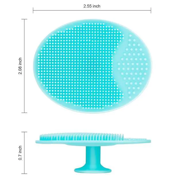Alt view image 7 of 7 - JEXCULL Soft Silicone Facial Cleansing Brush, 4-Pack, for Deep Cleansing, Exfoliating, Blackhead, Acne, Pores, Cradle Cap
