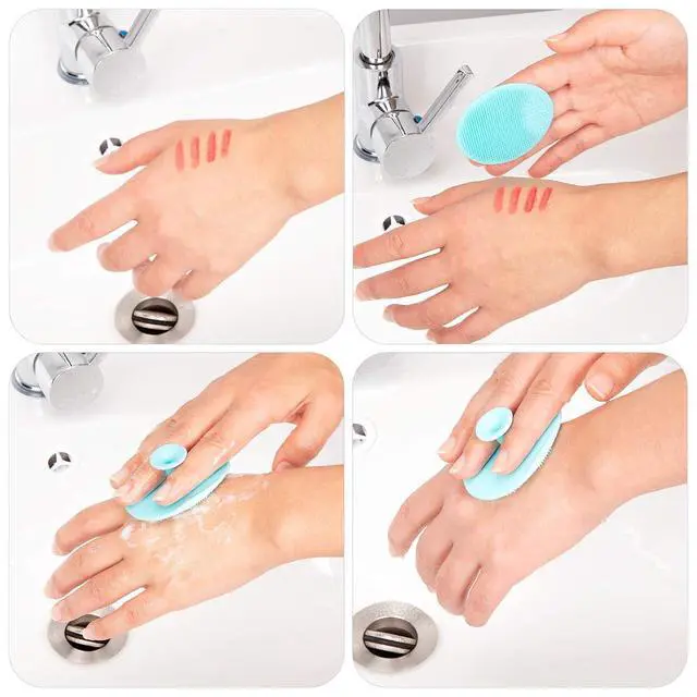 Alt view image 4 of 7 - JEXCULL Soft Silicone Facial Cleansing Brush, 4-Pack, for Deep Cleansing, Exfoliating, Blackhead, Acne, Pores, Cradle Cap