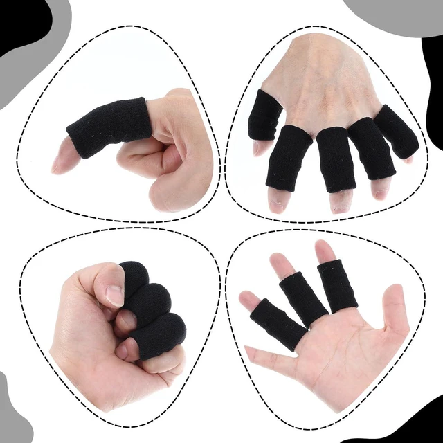 Alt view image 6 of 7 - ElevateTech 10-Pack Finger Support Sleeves, Arthritis Compression Gloves, Elastic Thumb Splint for Pain Relief, Breathable Finger Tape for Basketball Golf Sports