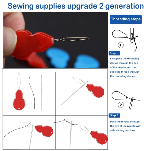 Alt view image 4 of 7 - 19PCS Knitting Needles Set, Large Eye Blunt Yarn Needles, Darning Needles for Crocheting, Bent Tapestry Needles, Metal Yarn Needles
