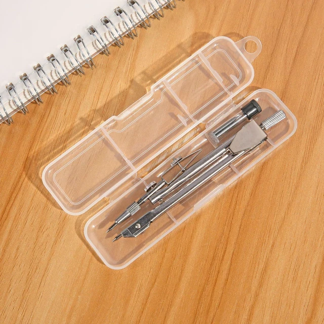 Alt view image 3 of 6 - Protractor and Compass Set, Geometry Compass, Math Compass, Silver Geometry Tool Kit