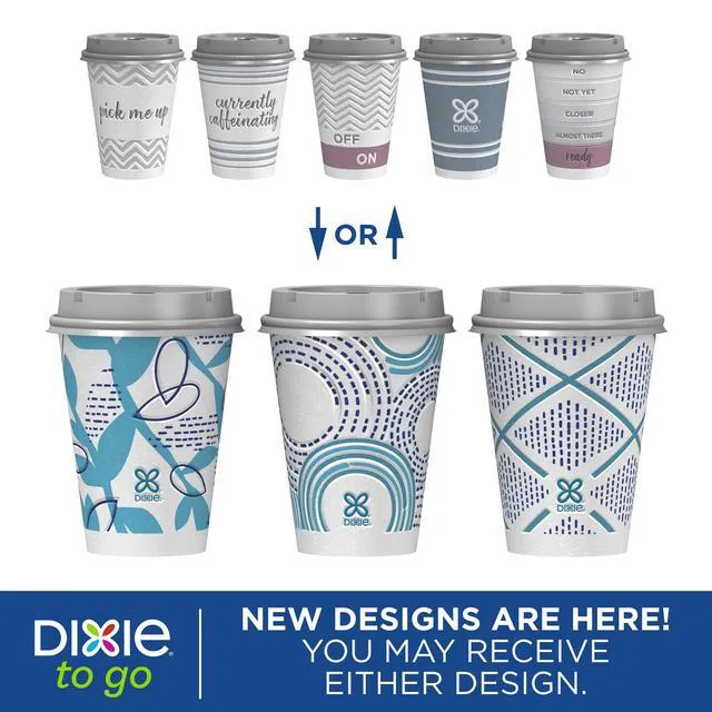Alt view image 4 of 6 - Dixie To Go Coffee Cups With Lids, 12 oz, Disposable Insulated Paper Cups