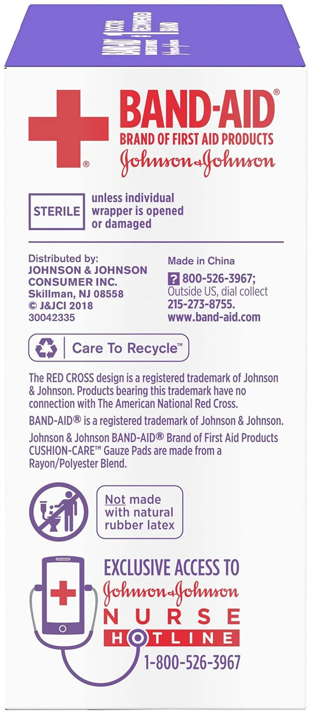 Alt view image 3 of 6 - Band-Aid Cushion-Care Gauze Pads Medium Size 3in x 3in 10Count