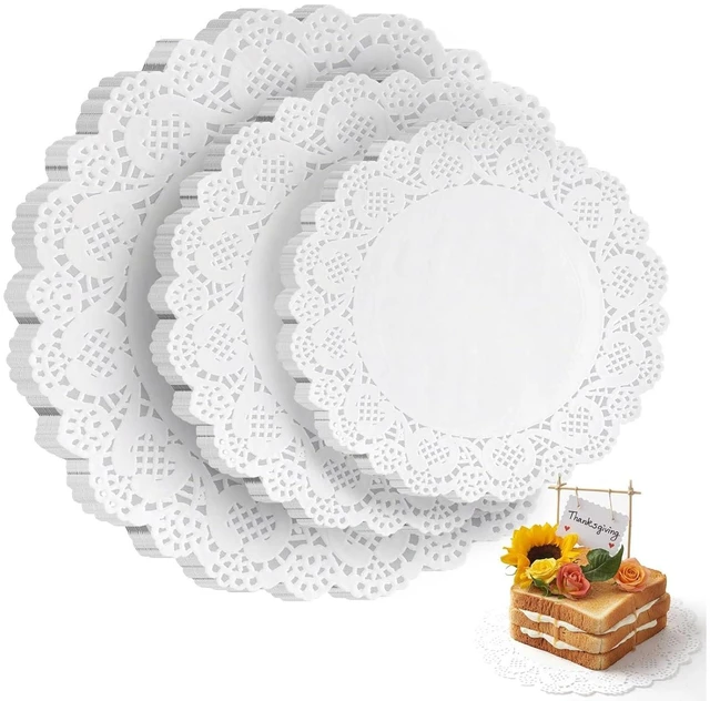 Main image of HAKSEN Paper Doilies Lace Placemats, 36 PCS Assorted Sizes for Cakes